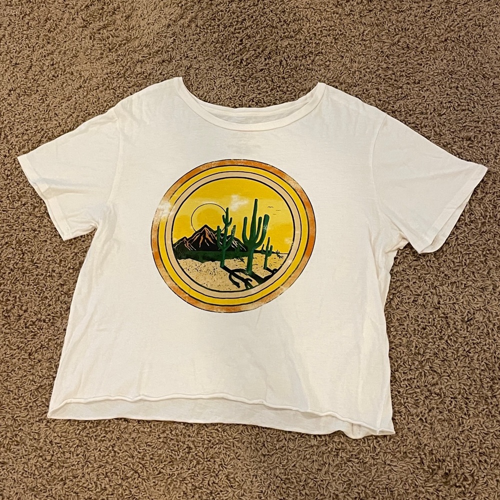 Grayson Threads/Target Cropped Cactus Graphic Tee